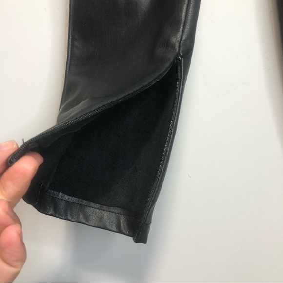 Only Faux Leather Ankle Zip Leggings, size S - Picture 5 of 11